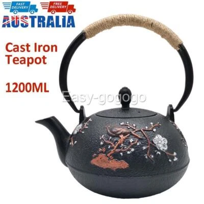 1200ml Cast Iron Tea pot Japanese Style Water Kettle Removable Strainer Filter - image 1 of 4