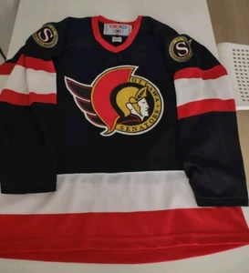 Vintage 90s Ottawa Senators 95-97 MiC CCM Away Jersey Size Men's Large - Picture 1 of 12