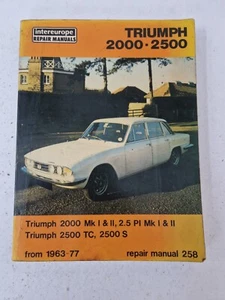 Triumph 2000 2500 2.5 Pi MkI MkII Intereurope Manual 1963 to 1977 Saloon Estate - Picture 1 of 23