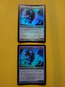 Phyrexian Ironfoot x2 Snow construct Coldsnap. FOIL Rare. MTG 2 Card as pictured - Picture 1 of 7