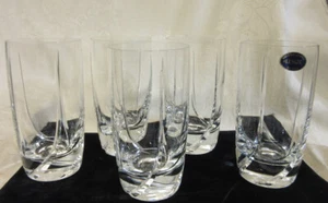 5 Lenox SEA SWIRL  HIGHBALL Tumbler GLASSES    6"   Very Good Condition - Picture 1 of 2