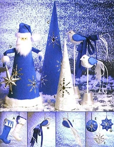 WEIHNACHTSSTRUMPF BAUM WEIHNACHTSMANN VOGEL STÄNDER ORNAMENT SCHNITTMUSTER McCalls 6003 - Bild 1 von 8