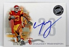 2008 Press Pass CHAUNCEY WASHINGTON Autograph Silver /199 Card #PPS-CW Jaguars