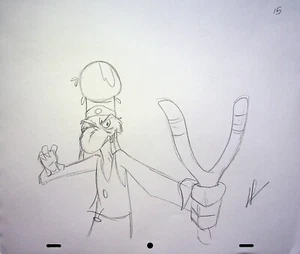 Lápiz Dibujado a Mano Dr. Seuss #NN Producción de Huevos y Jamón Green LEN SIMON - Imagen 1 de 2