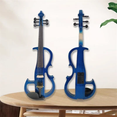 Полноразмерная бесшумная альта Blue Electric Viola 4/4 для начинающих взрослых подростков - Изображение 1 из 4