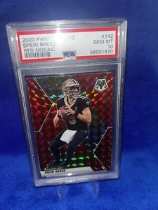 2020 Panini Mosaic #142 Drew Brees RARE Red Mosaic Prizm PSA 10 GEM MINT - Picture 1 of 1