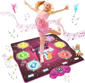 Dance Mat for Kids Ages 4-8,LED Light-Up Electronic Dance Pad Toys with Bluetoot - Picture 1 of 7