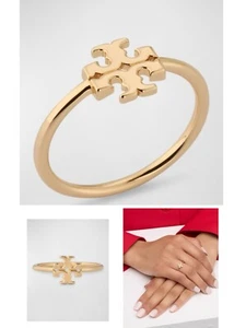 Tory Burch Miller Double T Logo Simple Elegant Lady Ring Size 7/8(pls Leave Note - Picture 1 of 12