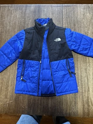 Chaqueta acolchada de plumón The North Face Youth 550 talla M 10/12 negra/azul Foto 1 de 4