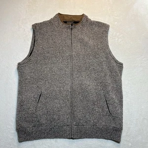 Pendleton Wool Vest Men’s XXL Full Zip Washable Fleece Lined Warm Shetland Brown - Picture 1 of 10