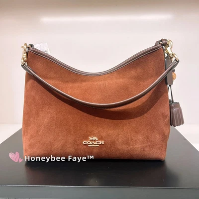 NWT Coach Laurel Suede Shoulder Bag With Tassels CCC75 Regular Size - Image 1 of 4