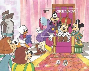 Granada - 1985 Personajes Disney Príncipe y el Mendigo - S/S #1322 - Imagen 1 de 1