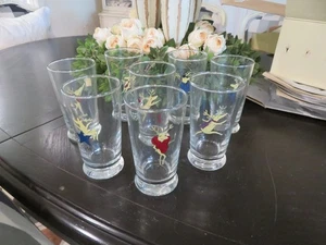 Vintage Pottery Barn Reindeer Glasses NEVER USED Choose 1 Eight Available - Picture 1 of 24