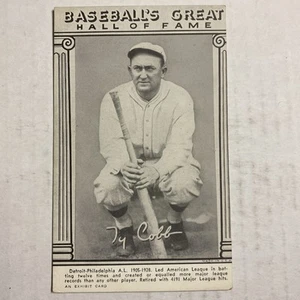 1948 Exhibits Baseball Greats Hall Of Fame Ty Cobb VG+ AE - Picture 1 of 2