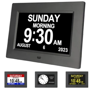 7.1 Inch Digital Calendar Dementia Clock for Seniors with Date and Time, 12 A... - Picture 1 of 8