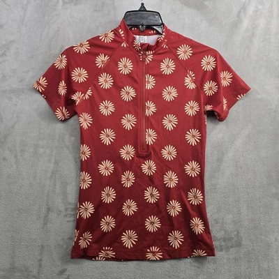 Madewell Size M Second Wave Short-Sleeve Rash Guard in Daisy Daydream Red... - Image 1 of 4