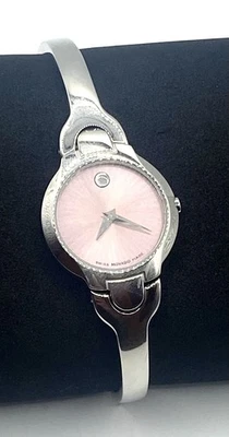 Movado Women's Kara Swiss Quartz Bangle Bracelet Watch with Pink Dial - Image 1 of 4