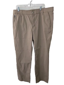 Pantalones impermeables vintage para hombre talla 36x29 marrón calce regular elásticos tiro medio - Imagen 1 de 14