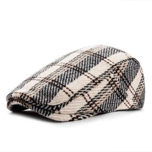 Newsboy Hat Golf Caps Driving-Beret Flat Caps,Beige-BL26 - Picture 1 of 5
