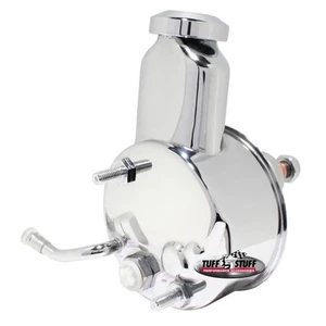 Tuff Stuff 6165A GM Power Steering Pump, Keyed Shaft, Chrome - Picture 1 of 4
