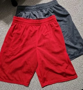 Boys Athletic Works Shorts Large 10/12 Red And Gray! In Excellent Condition - Picture 1 of 7