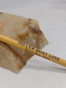 Lápiz de madera sin afilar Miller Boat Line de colección puesto en bahía Ohio - Imagen 1 de 4