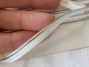 Bies Borde Vintage Blanco Plateado 3 M + 3 M 10 Sobre 0,6 Cm A5 - Picture 1 of 3