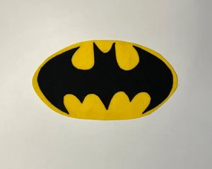 Batman Logo 12" Handmade Felt Patch Superhero Costume Vintage 1989 - Picture 1 of 5