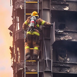 Feuerleiter mit 2 Karabiner Strickleiter Feuerfeste Rettungsleiter 12m bis 200KG - Bild 1 von 19