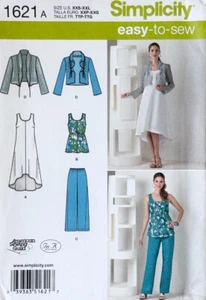 EASY Simplicity Pattern 1621 Womens Pants, Dress, Tunic & Jacket Sizes XXS - XXL - Picture 1 of 2