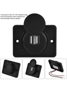Toma Doble Usb Para Auto Impermeable Empotrable 3A Tapa Auto Camper AWE - Imagen 1 de 1