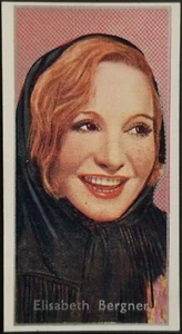 1936 Elisabeth Bergner Carreras Tobacco Card #12 1st Series Film Stars 20th Cent - Picture 1 of 2