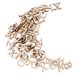 3 Pieces Wooden Letters Set 2 Inch Chip Toys Child Children English - Picture 1 of 12