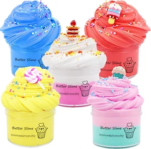 Butter Slime Kit 5 Pack, Kids Party Favors, Visual and Tactile Experience, - Picture 1 of 12