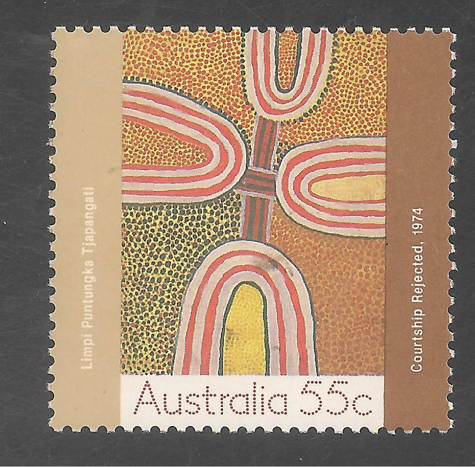 Australia #1088 (A393) VF MNH - 1988 55c Courtship Rejected, by Tjapangati - Image 1 of 1