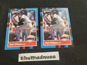Two (2) 1988 Donruss Matt Williams Baseball Cards #628 San Francisco Giants - Picture 1 of 1