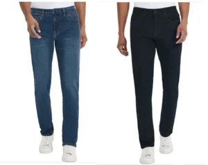 Kenneth Cole Men’s Jean Black Blue Sizes 40 29-34 Straight Fit Stretch NEW - Picture 1 of 13