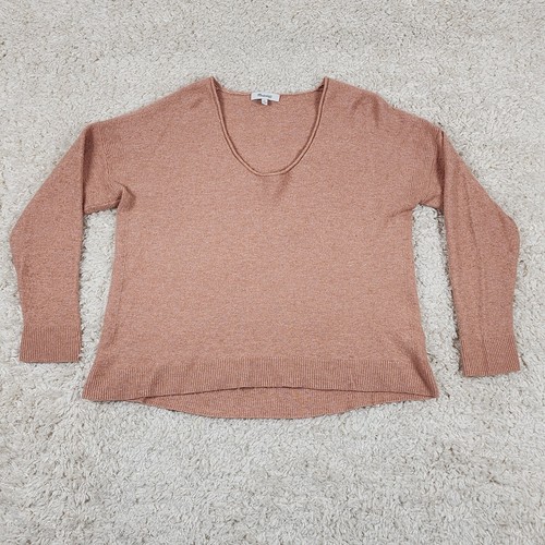 VALENTINO Maglione Madewell donna XL arancione pesca manica lunga lavorato a maglia inverno caldo