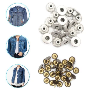 Jeans Botones Martillo en Denim Repuesto para Abrigos Chaqueta Pantalones Blazer 14mm - Imagen 1 de 22