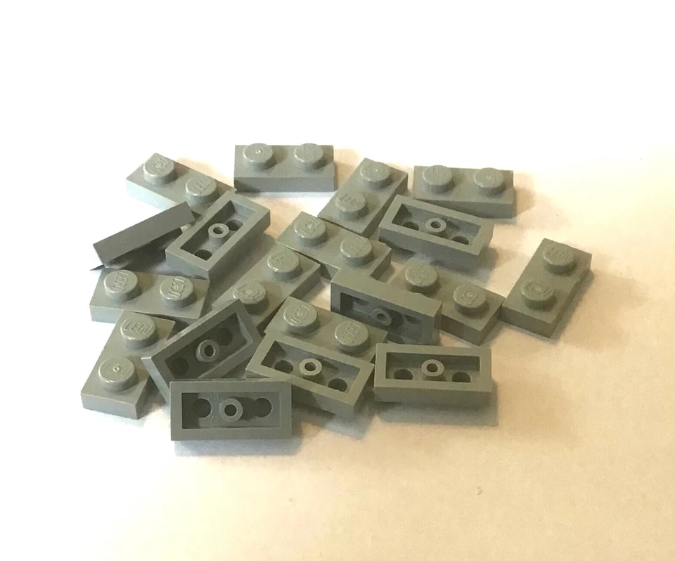LEGO Classic Light Gray 1x2 Plate, Lot of 18 *New* MS - Image 1 of 1