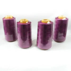 Perial Co 4 Cones of Polyester Threads for Sewing Quilting Serger Magenta Purple - Picture 1 of 1