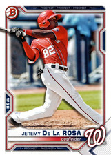 Jeremy De La Rosa Washington Nationals 2021 Bowman Draft Card