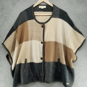 Michael Kors Poncho Pullover Neutral Wollmischung Damen M Color Block Strick - Bild 1 von 18