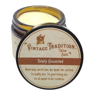 Vintage Tradition Beef Tallow Balm for Skin Care - Unscented, All Purpose Balm f - Picture 1 of 12