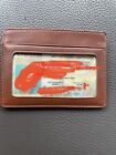 Men Leather Window Front Pocket Wallet Slim Id Credit Card Holder