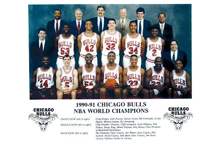 CHICAGO BULLS 3 PEAT CHAMPIONS 1990 1991 1992 8X10 TEAM PHOTOS LOT OF 3 JORDAN