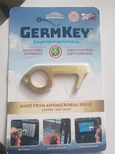 GEORGIA BULLDOGS -NCAA -GERMKEY DOOR OPENER Keychain Reusable Sanitizable▪︎NEW! - Picture 1 of 2