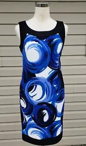 Kleid Größe 4 Neu ohne Etikett blau schwarz weiß von AB Studio Aquarell blau schwarz - Bild 1 von 8
