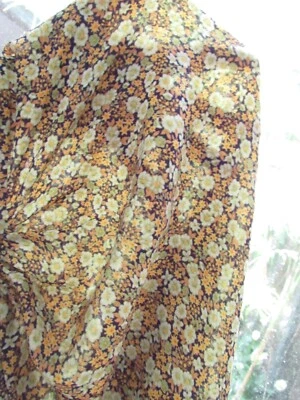 VTG Balloon Pants M L Haram PANTS sheer Floral Green blue yellow hippie boho y2k - Image 1 of 4