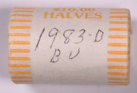 1983-D Kennedy Half Dollar Roll - BU Cover